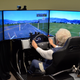 A study participant sits in a high-fidelity driving simulator. (Image: Malcolm Dcosta)